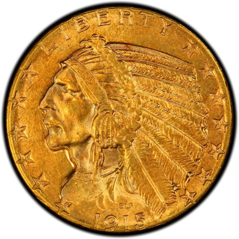 1915 Indian Head $5 Half Eagle Values - Live Pricing | CoinValues.com
