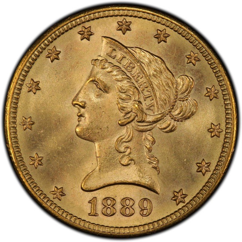 【美品】絵画　クリープ　ゴールデンハート　シリアルナンバーあり　木製額付き 1889 Liberty Head $10 Gold Eagle Values - Live Pricing