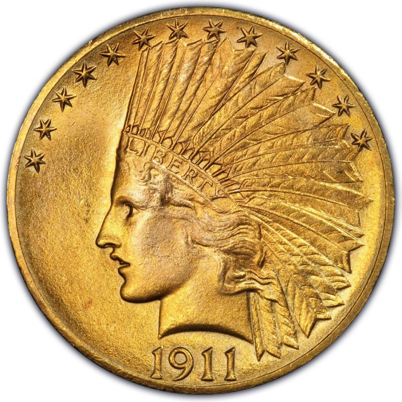 1911 Indian Head Gold $10 Eagle Values and Prices - Past Sales | CoinValues.com
