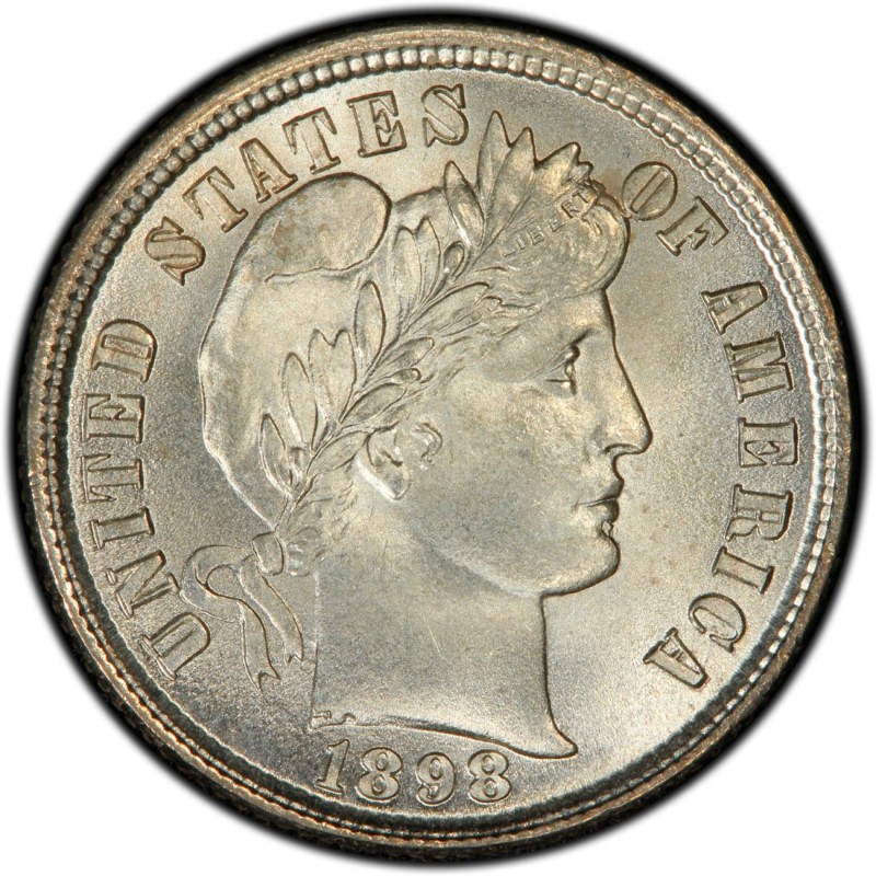 1898 Barber Dime Values and Prices - Past Sales | CoinValues.com