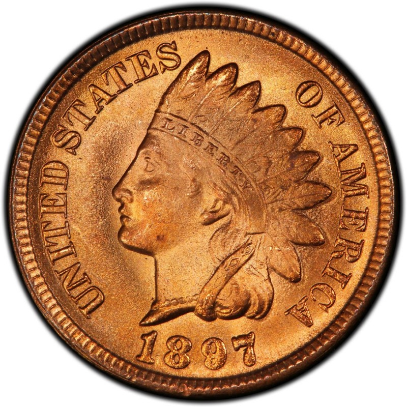 US Coin 1897 Indian Head Cent Penny Good-Very Good