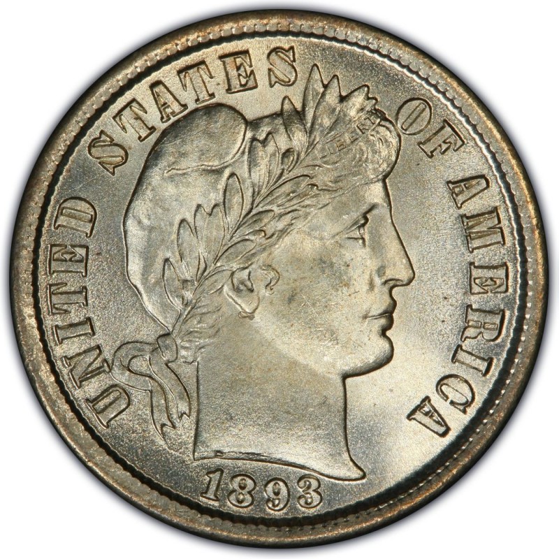 1893 Barber Dime Values and Prices - Past Sales | CoinValues.com