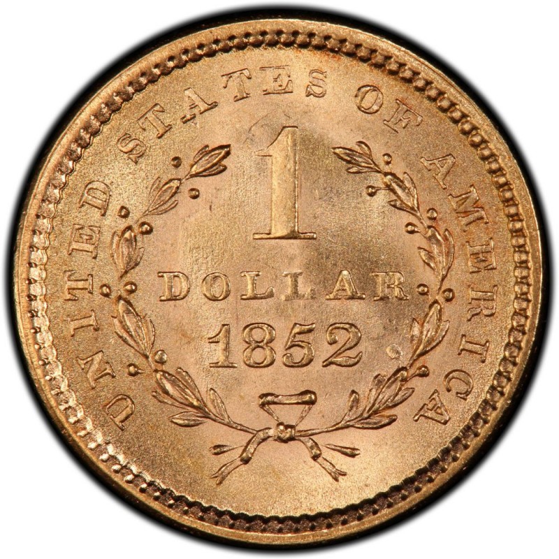 1852 Liberty Head Gold 1 Coin Values and Prices Past Sales