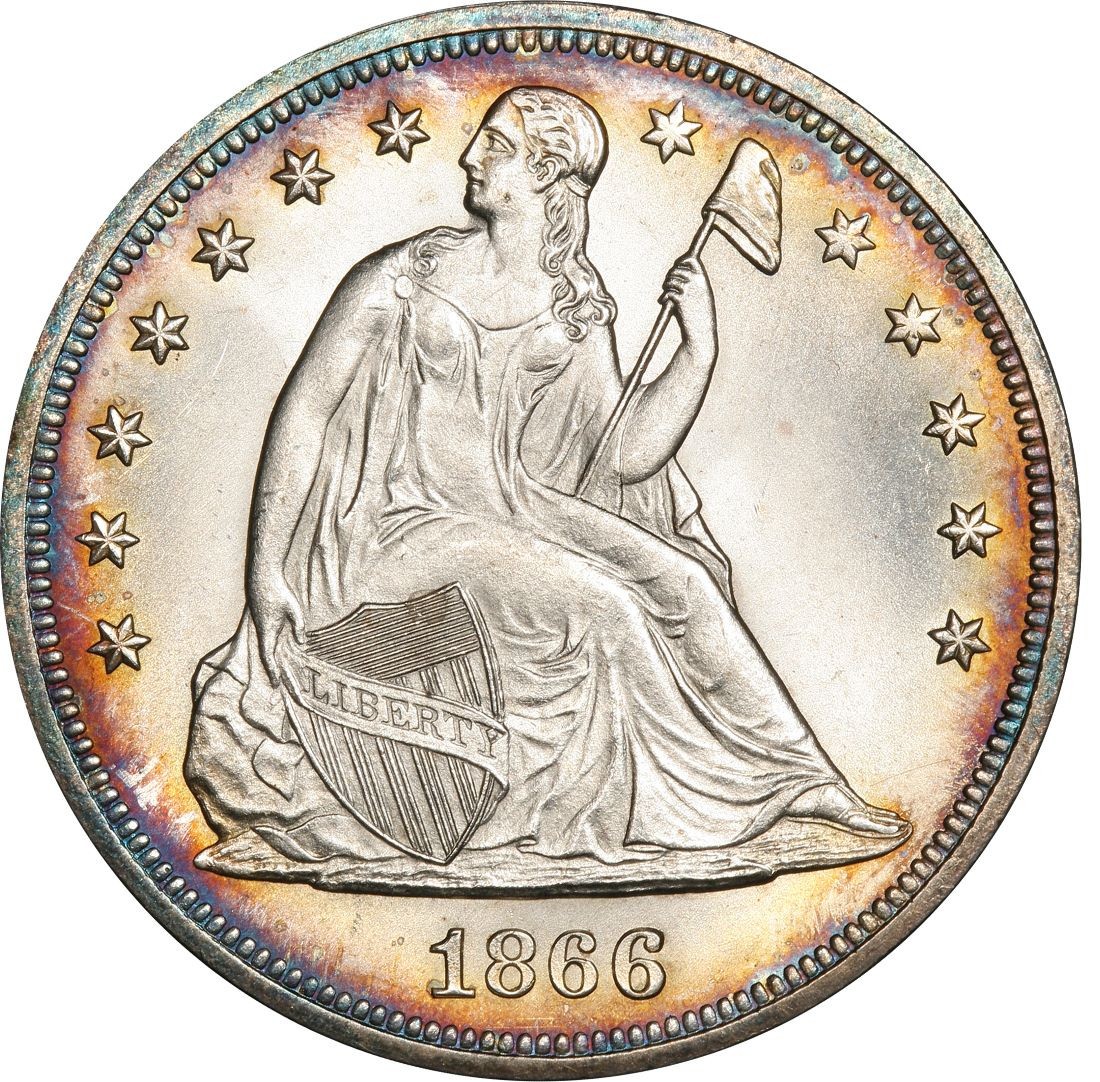 1866 Seated Liberty Silver Dollar Values and Prices Past Sales