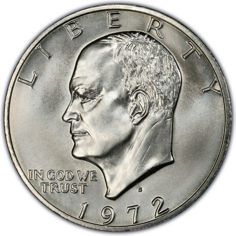 uncirculated eisenhower silver dollar 1972 value