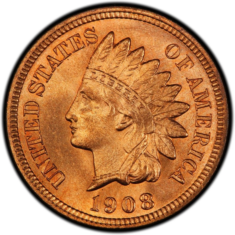 US Coin Good 1908 Indian Head Cent Penny 