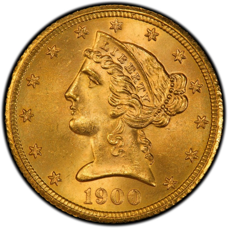 1900 Liberty Head $5 Half Eagle Values and Prices - Past Sales | CoinValues.com