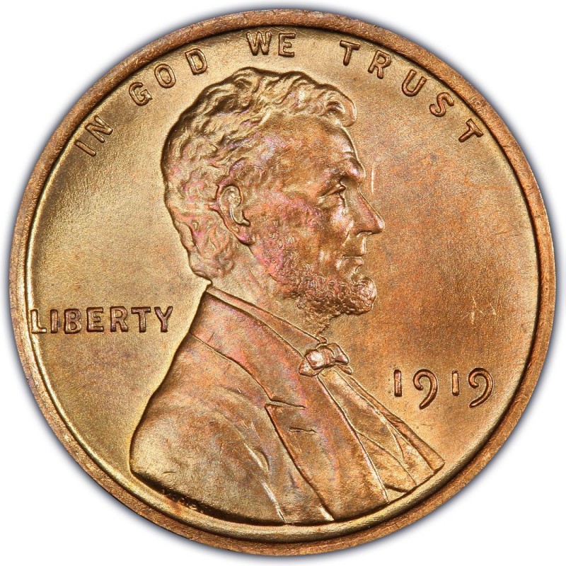 1919 Lincoln Wheat Pennies Values And Prices Past Sales CoinValues
