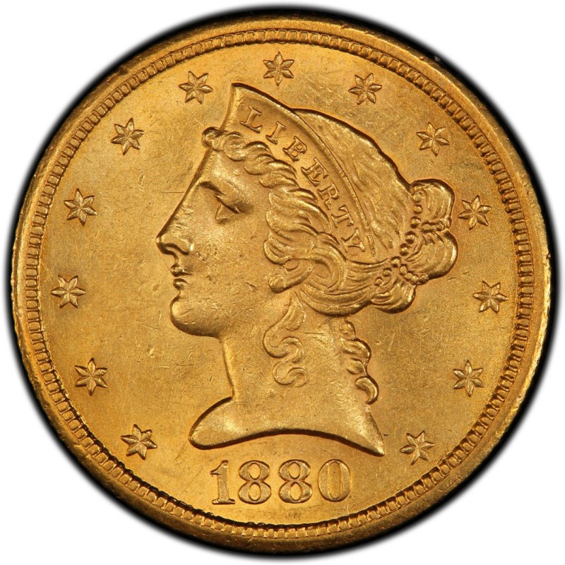 1880 Liberty Head $5 Half Eagle Values and Prices - Coin Values