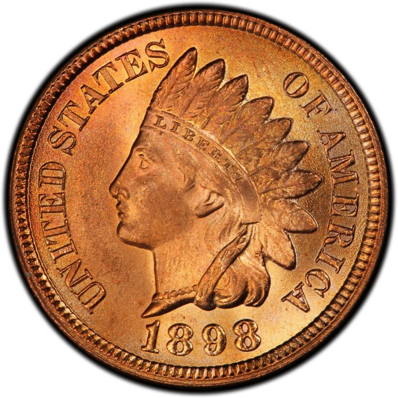 1898 indian head wheat back penny