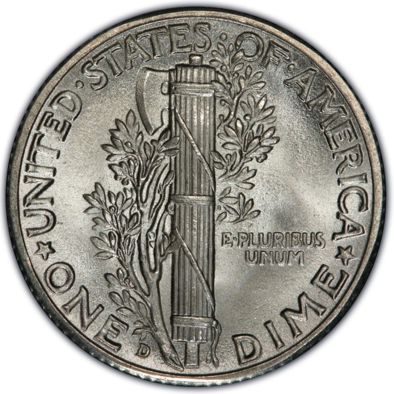 1942 mercury dime with a w