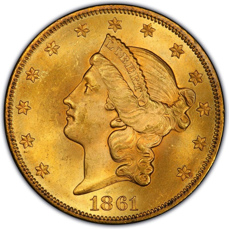 1861 Liberty Head Double Eagle Values and Prices - Past Sales