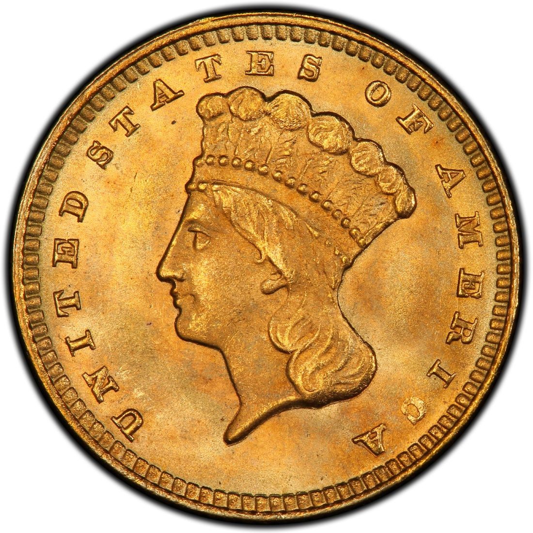 1874 Large Head Indian Princess Gold Dollar Values and Prices