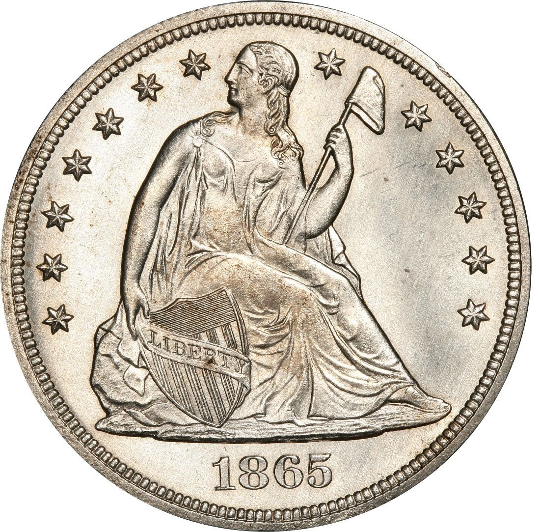 1865 Seated Liberty Silver Dollar Values And Prices Past