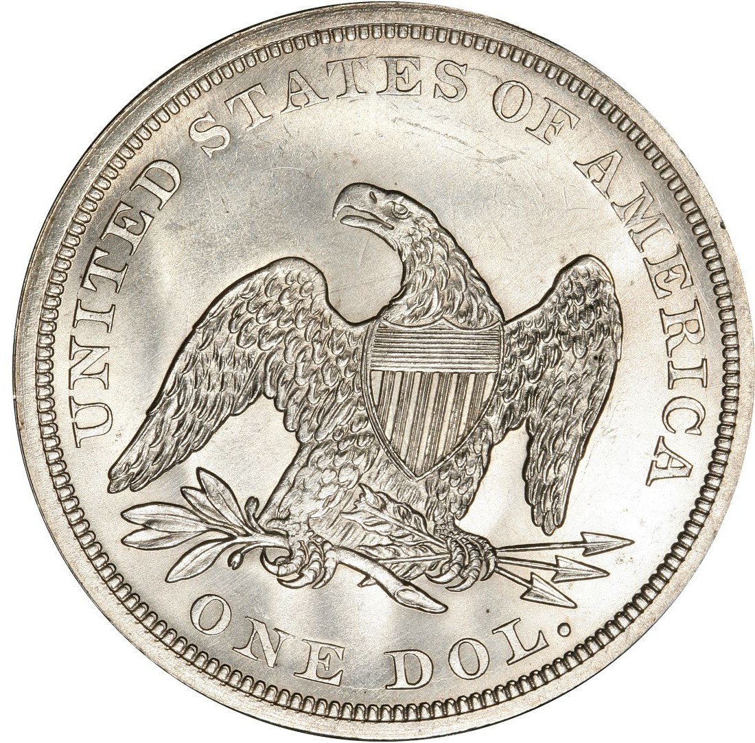 1865 Seated Liberty Silver Dollar Values And Prices Past Sales