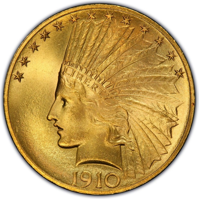 1910 Indian Head Gold 10 Eagle Values And Prices Past