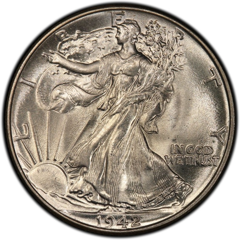 アンティークコイン コイン 金貨 銀貨 [送料無料] 1942 50c Walking Liberty Half Dollar NGC