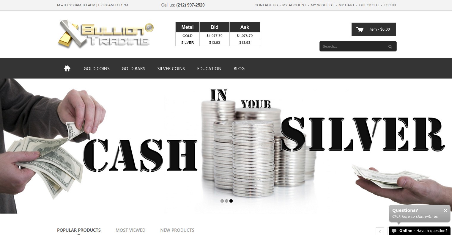 Bullion Trading LLC New York, New York Coin Dealer Reviews