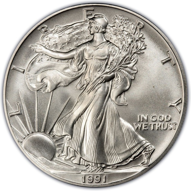 1991 American Silver Eagle Values and Prices CoinValues