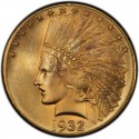 1932 Indian Head Gold $10 Eagle