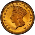 1866 Large Head Indian Princess Gold Dollar