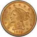 1862 Liberty Head $2.50 Gold Quarter Eagle Coin