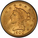 1900 Liberty Head $2.50 Gold Quarter Eagle Coin