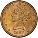 1887 Liberty Head $10 Gold Eagle