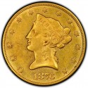 1876 Liberty Head $10 Gold Eagle
