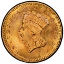 1868 Large Head Indian Princess Gold Dollar