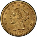 1860 Liberty Head $2.50 Gold Quarter Eagle Coin