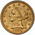 1889 Liberty Head $2.50 Gold Quarter Eagle Coin