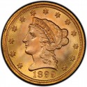 1899 Liberty Head $2.50 Gold Quarter Eagle Coin