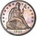 1840 Seated Liberty Silver Dollars
