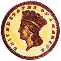 1885 Large Head Indian Princess Gold Dollar