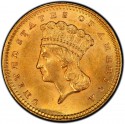 1860 Large Head Indian Princess Gold Dollar