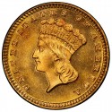 1883 Large Head Indian Princess Gold Dollar