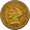 1841 Liberty Head $2.50 Gold Quarter Eagle Coin