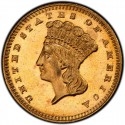 1886 Large Head Indian Princess Gold Dollar