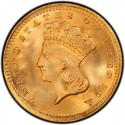 1856 Large Head Indian Princess Gold Dollar