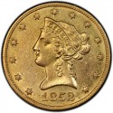 1852 Liberty Head $10 Gold Eagle