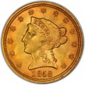 1858 Liberty Head $2.50 Gold Quarter Eagle Coin