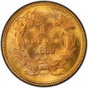 1869 Large Head Indian Princess Gold Dollar Values