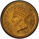 1872 Large Head Indian Princess Gold Dollar