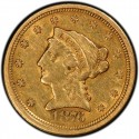 1876 Liberty Head $2.50 Gold Quarter Eagle Coin