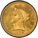 1882 Liberty Head $2.50 Gold Quarter Eagle Coin