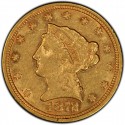 1872 Liberty Head $2.50 Gold Quarter Eagle Coin