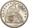 1873 Seated Liberty Silver Dollar