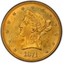 1874 Liberty Head $10 Gold Eagle