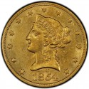 1854 Liberty Head $10 Gold Eagle